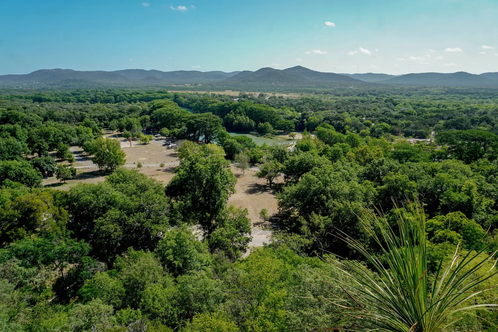 Texas Hill Country ranch land and river valley